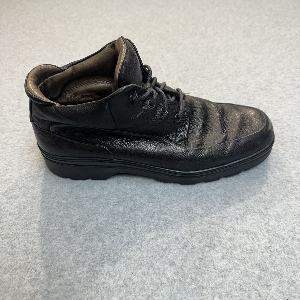 Cole Haan Men's Black Leather Lace-Up Ankle Boots Size 10.5 Vintage